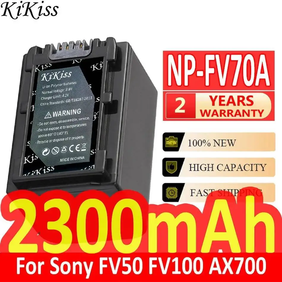 

Camera Battery NP-FV70A For Sony FV50 FV50A FV100 AX700 AX45 60 AX100E AXP55 EAX40 2300Mah Reliable Power