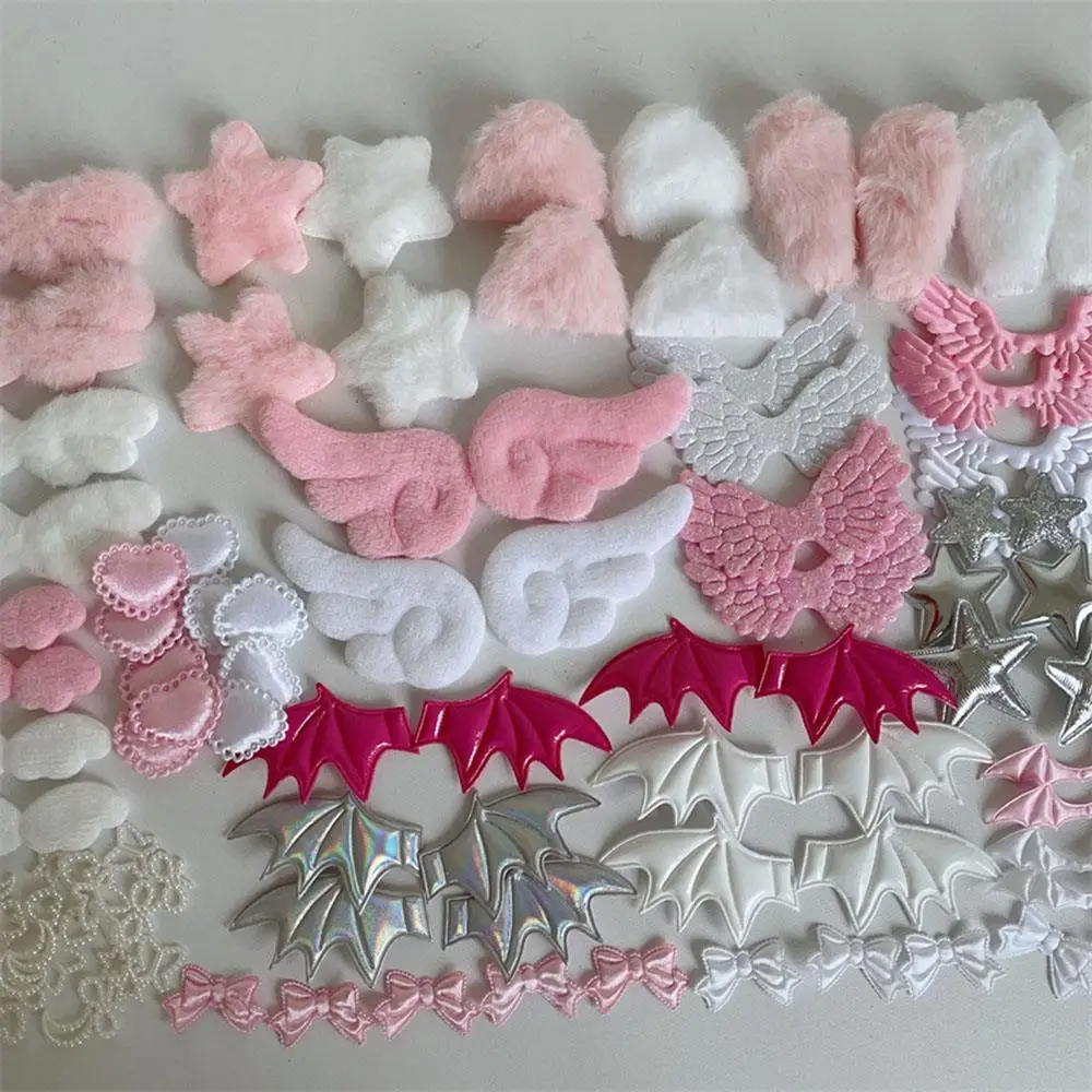 99pcs/set Cartoon Wing Plush Cute DIY Plush Ear Card Cover Decoration Accessories Gift Decoration Handmade Sewing Materials