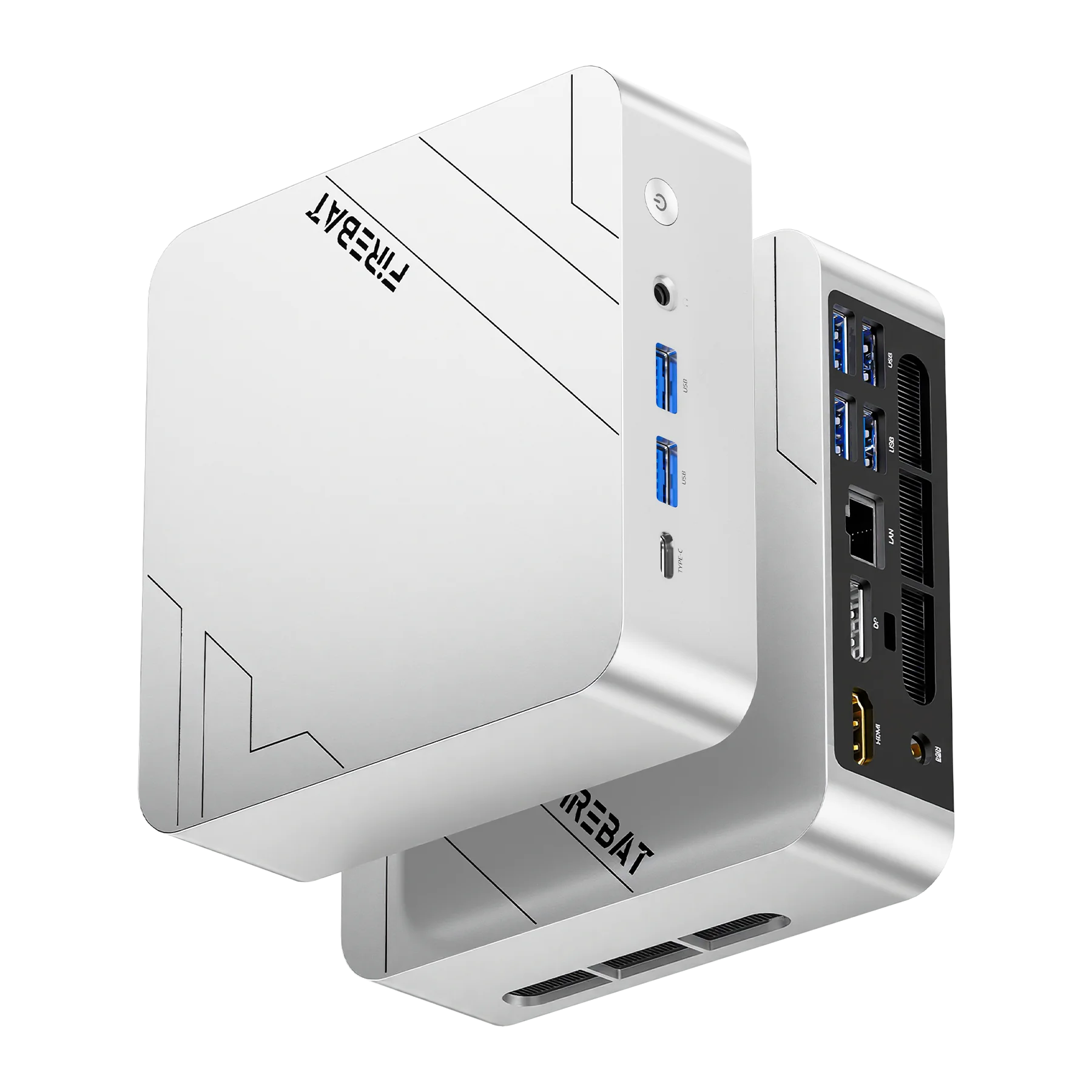 Firebat F1P Mini-PC AMD Ryzen 7 H255 16GB LPDDR5 512GB SSD Win11 Pro Desktop Mini-Computer USB 4.0 Wi-Fi 6 BT 5.2