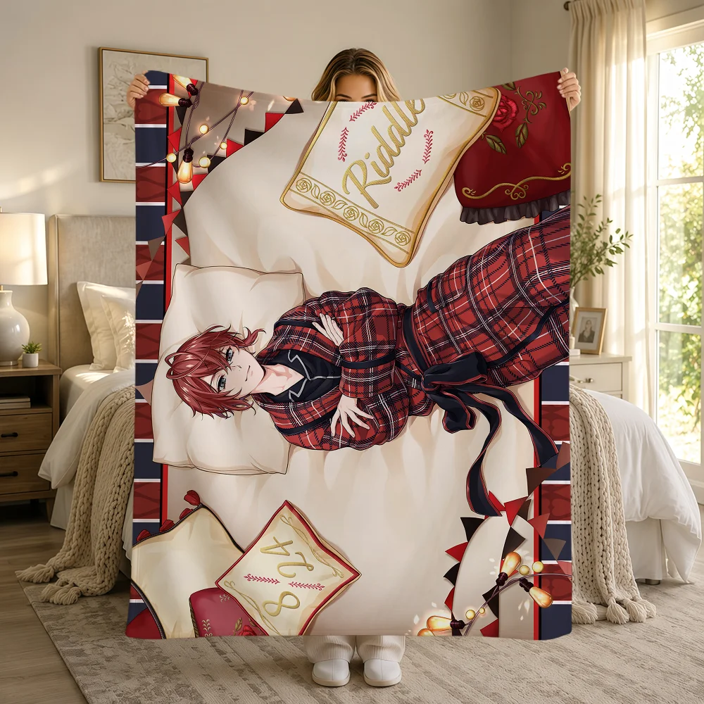 Card SSR T-Twisted Wonderland Ace Azul Cater Idia Warme Weiche Plüschdecke Sofa Wohnzimmer Nickerchen Zuhause Schlafzimmer Geschenk Flanell Hogar – Detail 8