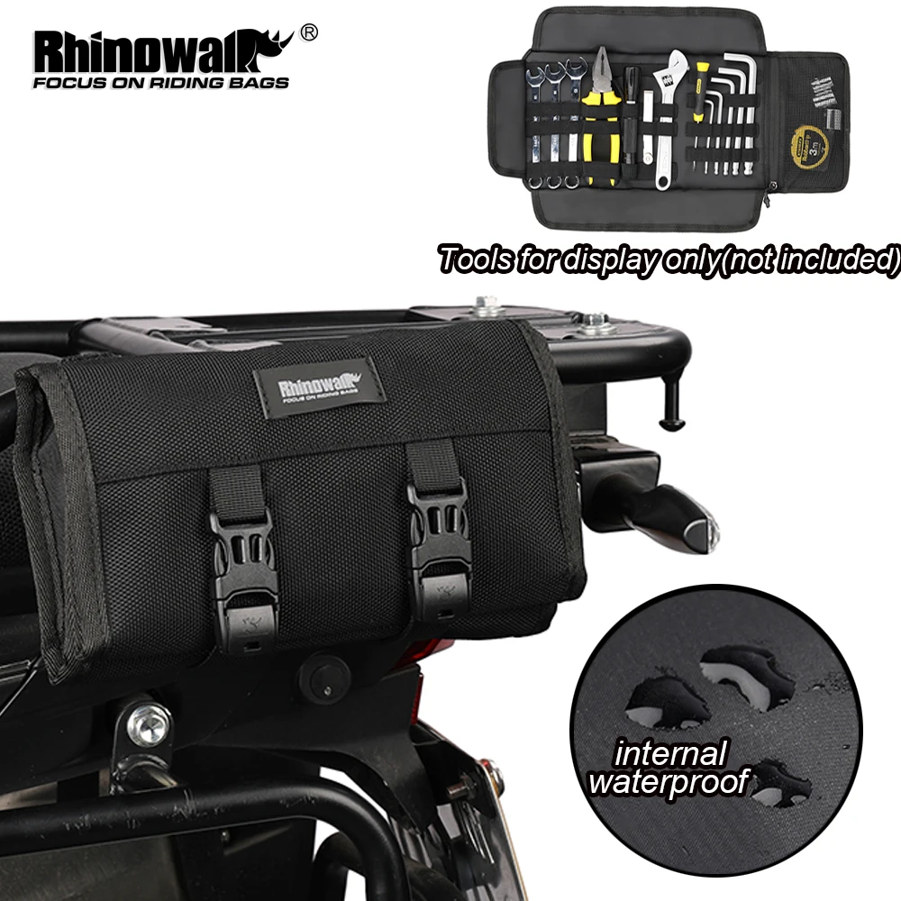 Rhinowalk Motorcycle Bag Tool Bag lightweight Classification Storage Emergency Repair Custom Snap Closure Motorcycle Saddle Pack