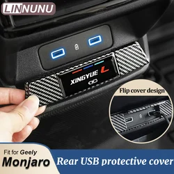 LINNUNU fit for Geely XINGYUE L Manjaro Monjaro KX11 modified rear USB charging port protection cover decorative accessories