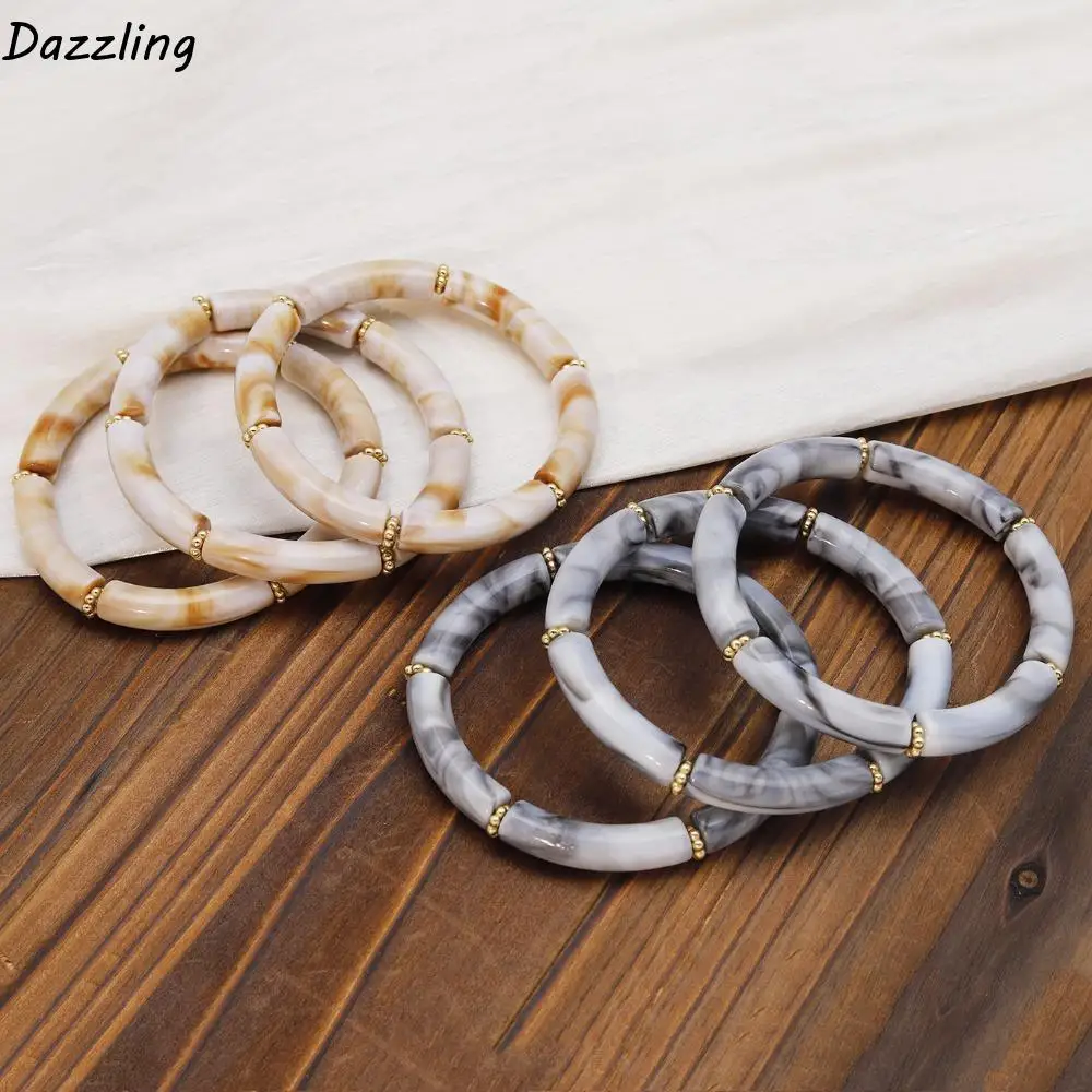 

3pcs Bohemian Women's Hand Bracelets Stackable Charm Bamboo Tube Beads Bangles Set Vintage Multilayer Retro Hand Ring