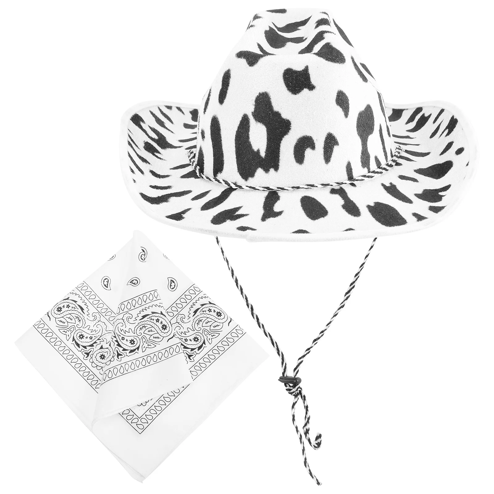 

1 set For Wedding Cow Print Hat Women Men Wedding Party Cosplay Cowgirl Party Decorations Western Theme Dress Hats Up Felt Hat