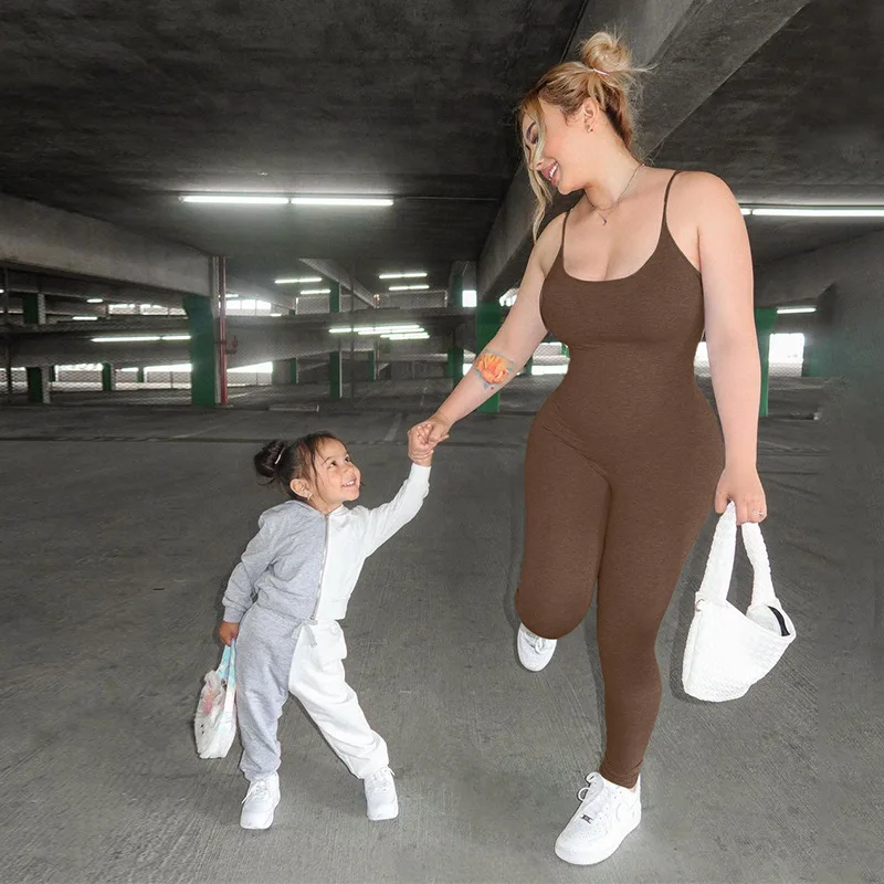 DEODAR Strap Women Long Jumpsuit Bodycon Sexy Streetwear Summer Casual Solid Color Wear Suitable for Home Fitness Yoga Club