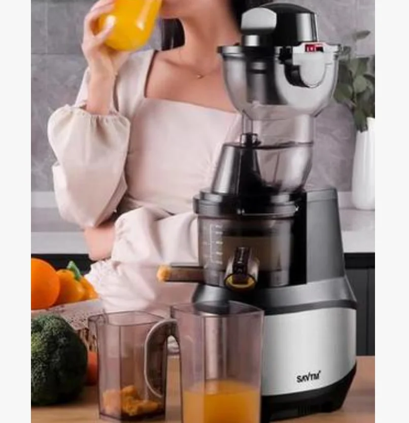 Extractor de jugo Nanjiren de 220V, exprimidor de frutas multifunción automático con separación de pulpa para uso comercial en el hogar FW