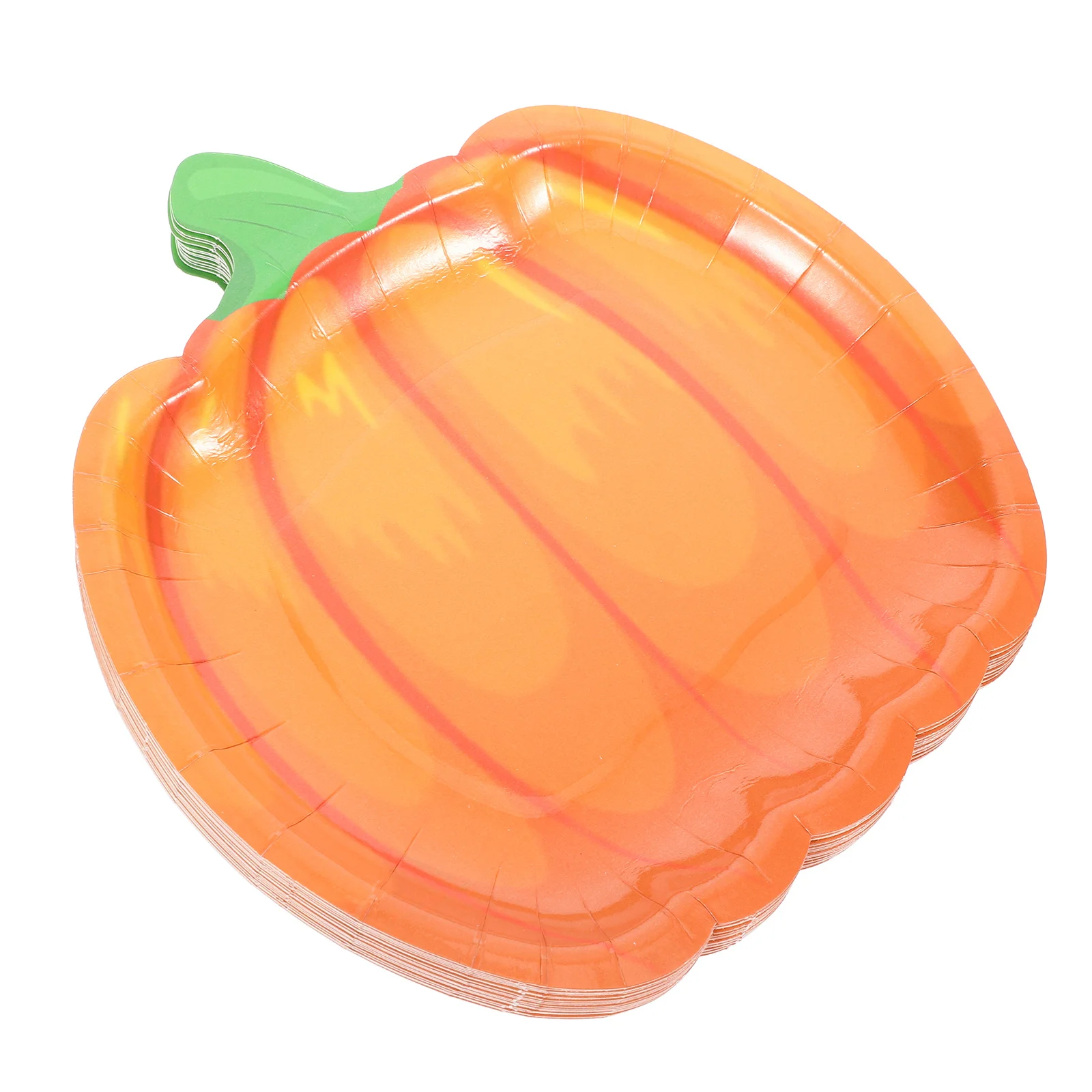 

20 Pcs Halloween Pumpkin Fruit Plate Paper Hosting Supplies Fall Pumpkins Plates Party Tableware
