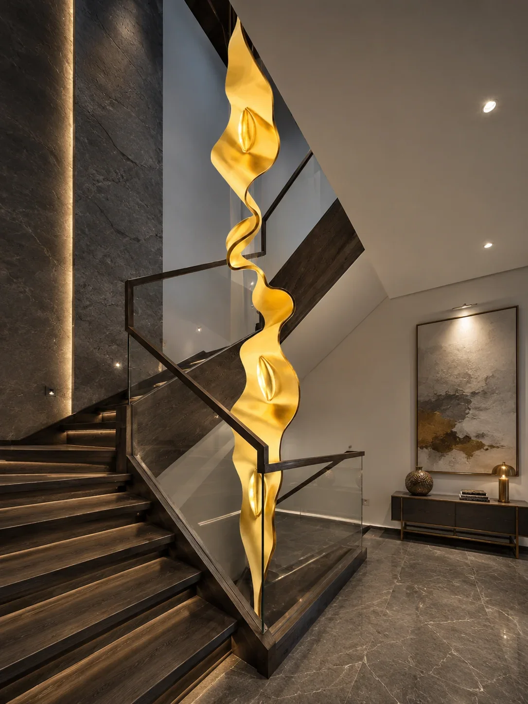 Golden Angel Eyes Chandelier Handmade Metal LED Pendant Lamp Dimmable Luxury Lighting for High-End Residential Spaces