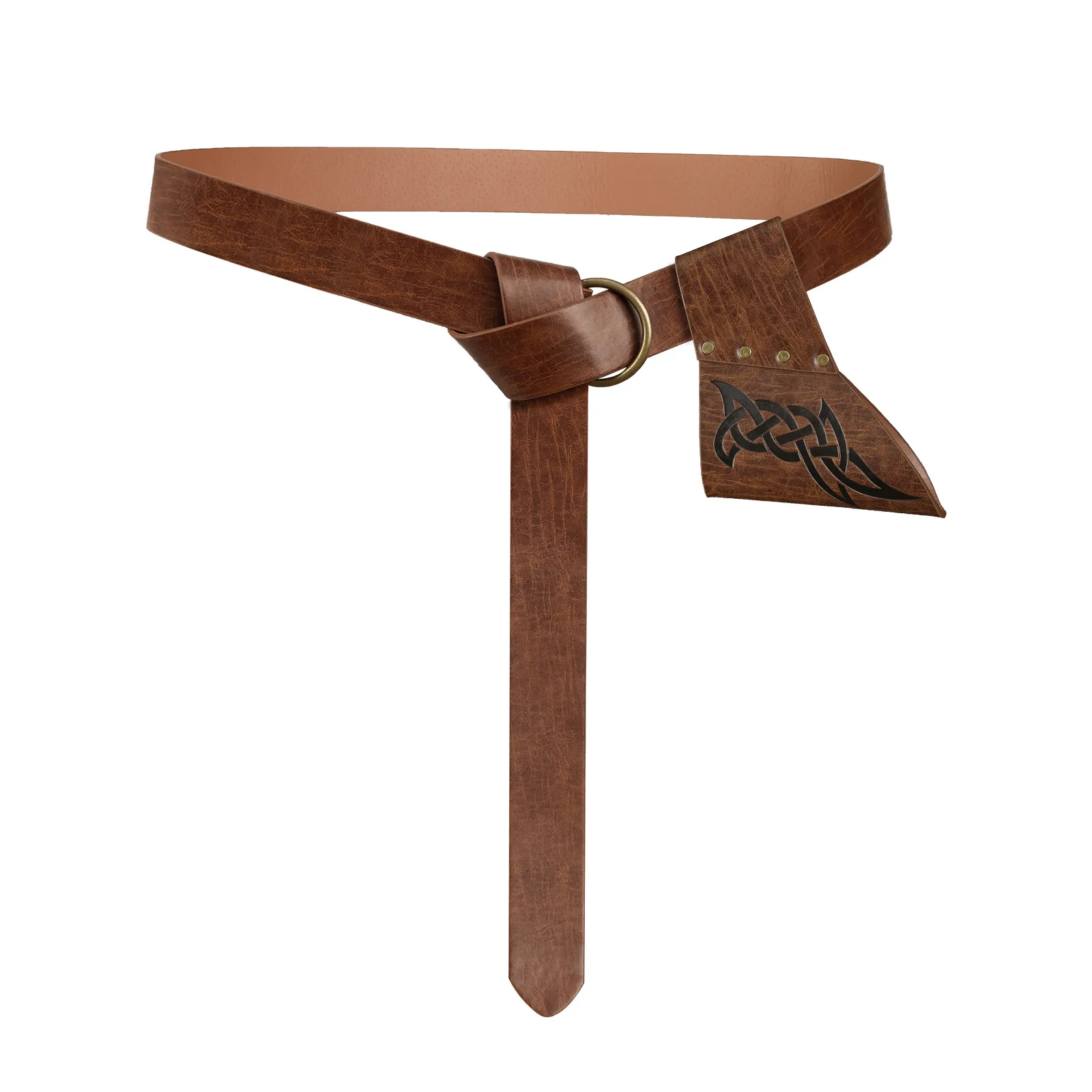 

Средневековый ремень из жесткой кожи, чехол для меча в скандинавском стиле викингов - реквизит для косплея в стиле ретро