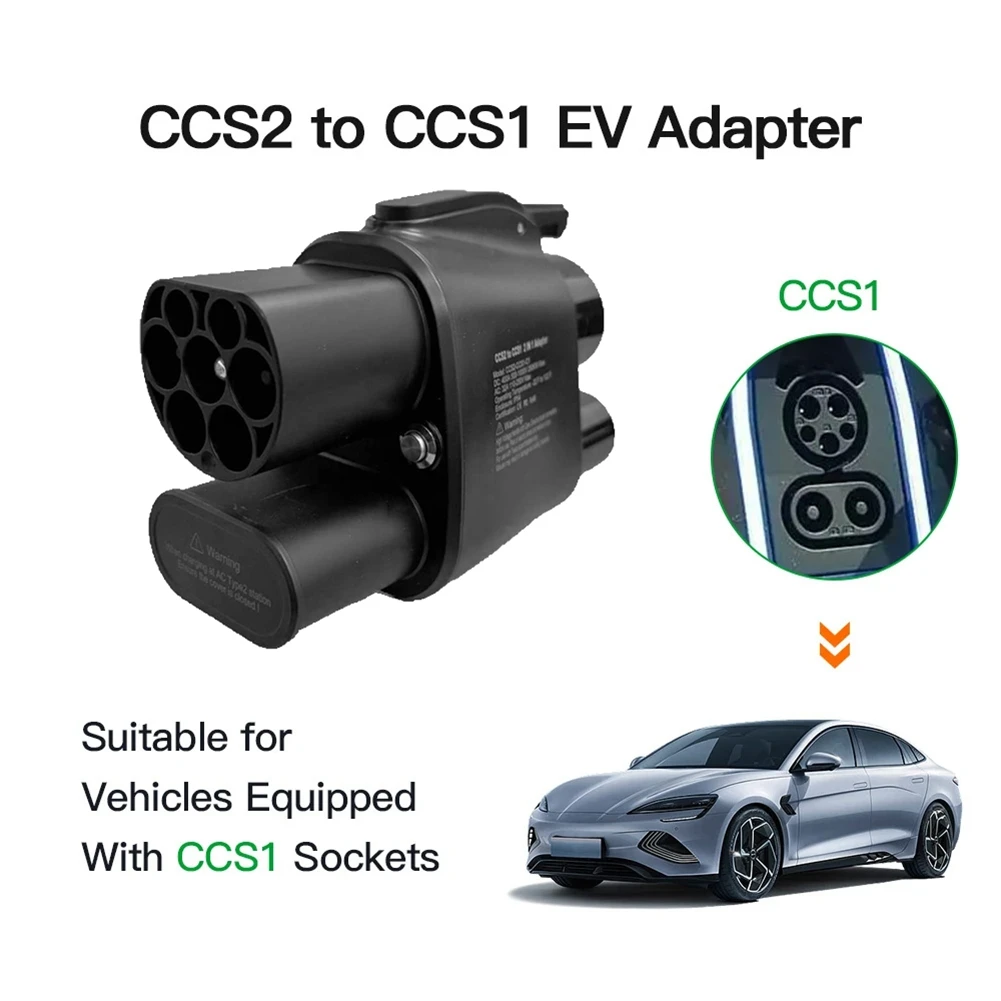 Compatible Car CCS2 to CCS1 Adapter EV Charger Connect Adapter AC+DC 250A Electric Vehicle Charger Fast Charging Adapter