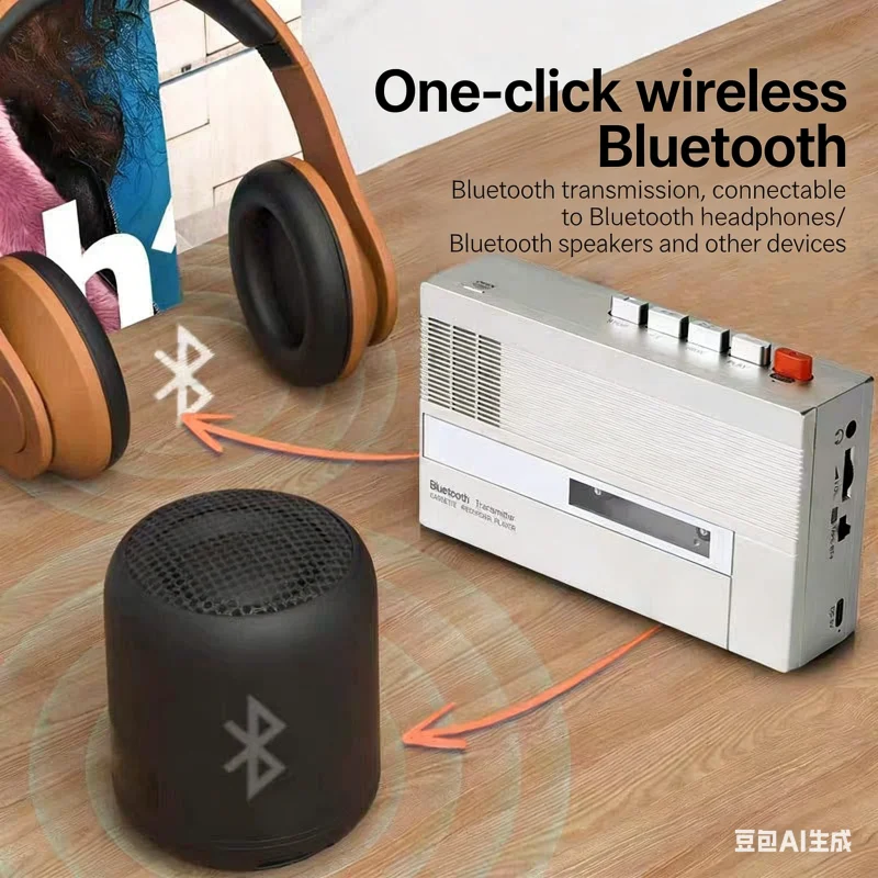 T7 Auto-reverse Cassette Recorder Player with Bluetooth