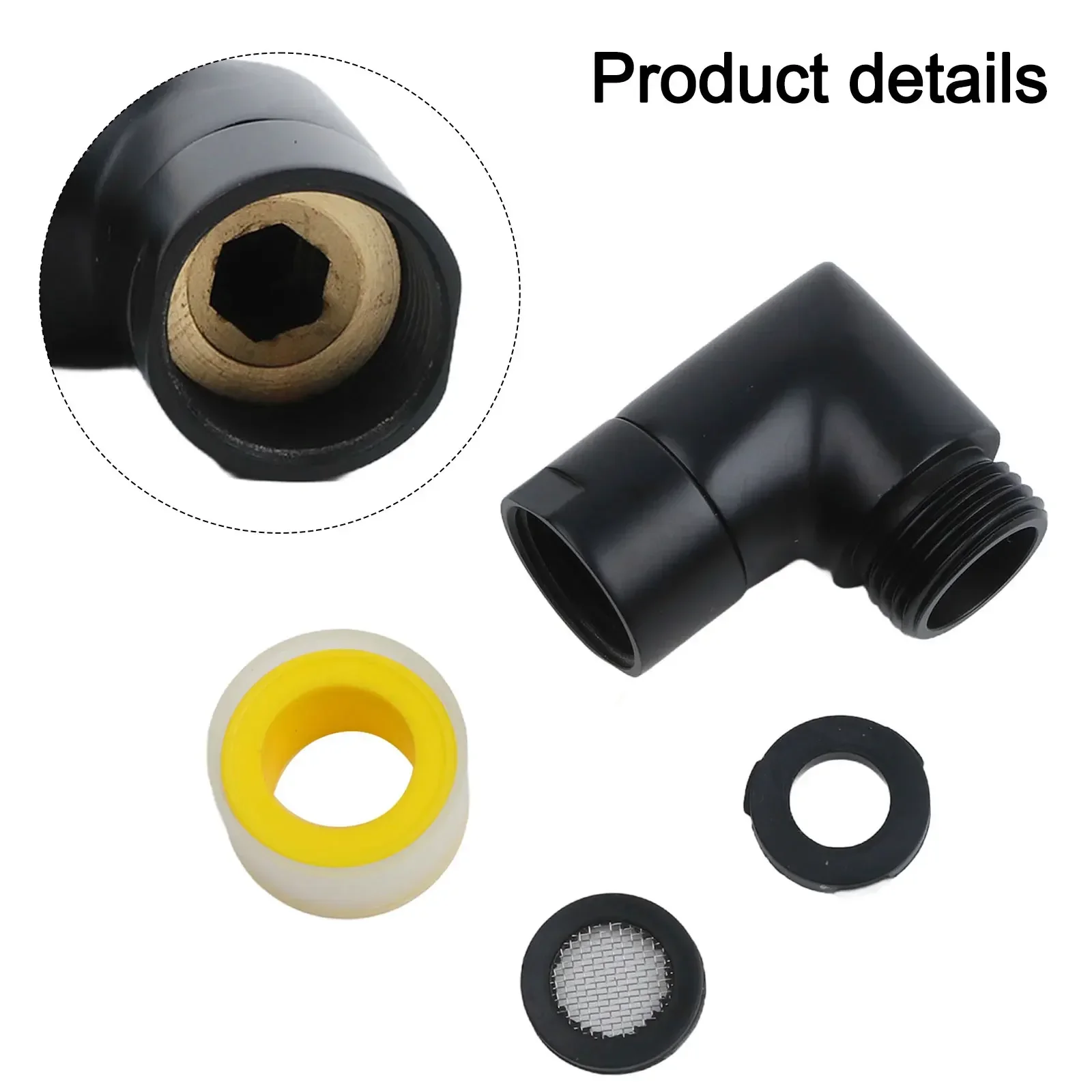 1pcs G1/2 Shower Elbow Connector With With Mounting Accessories Female And Male Threads Crafted Bathroom Shower Accessories
