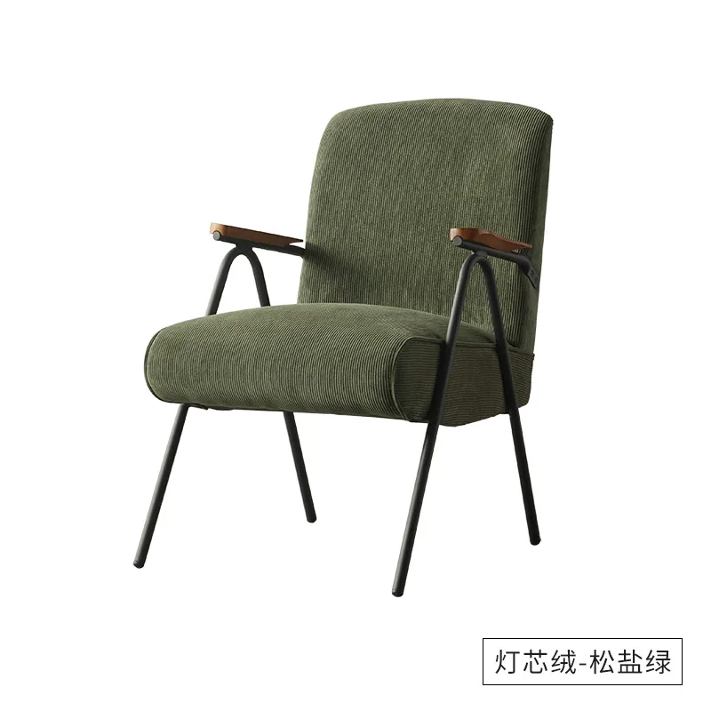 Nordic retro single sofa light luxury sofa balcony designer leisure chair home living room medieval chair recliner
