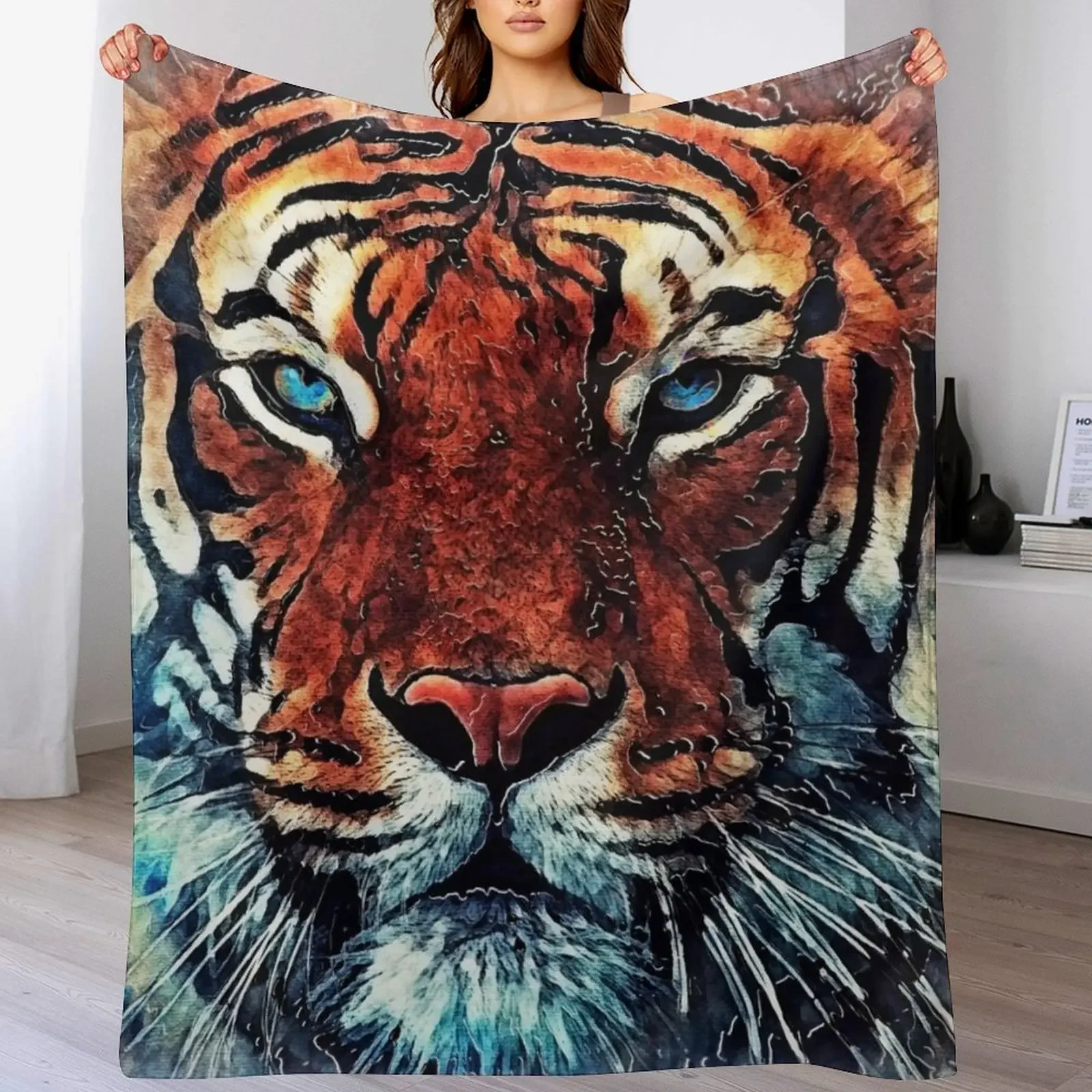 Tiger spirit #tiger Throw Blanket Compact Warm Blanket for Car Road Trip
