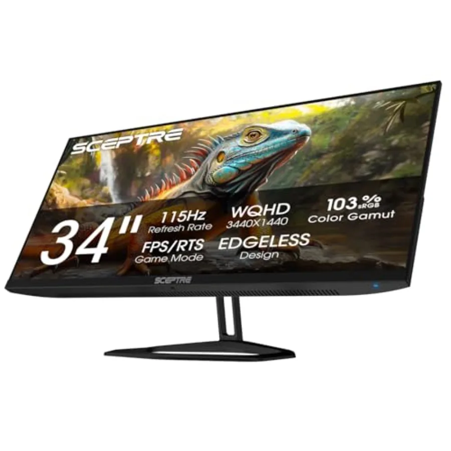 

34-inch Prime Monitor 3440 x 1440 up to 115Hz 103 sRGB DisplayPort HDMI Built-in Speakers Machine Black 2026 E345W Series