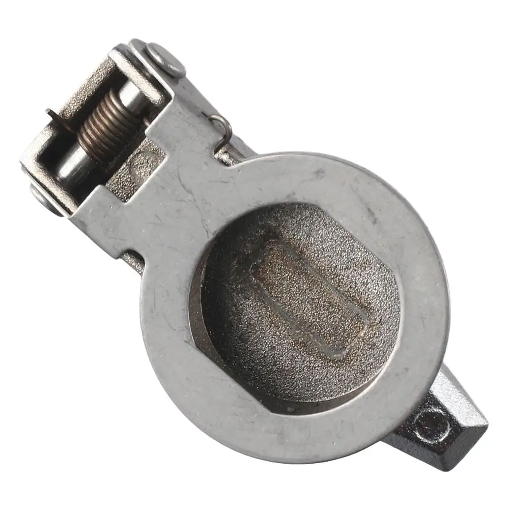Zinc Alloy Metal Rain Cover Silver 0.7×0.6inch Cam Lock Dust Cover Irregular Modern Tool Box Lock Mechanical Equipment
