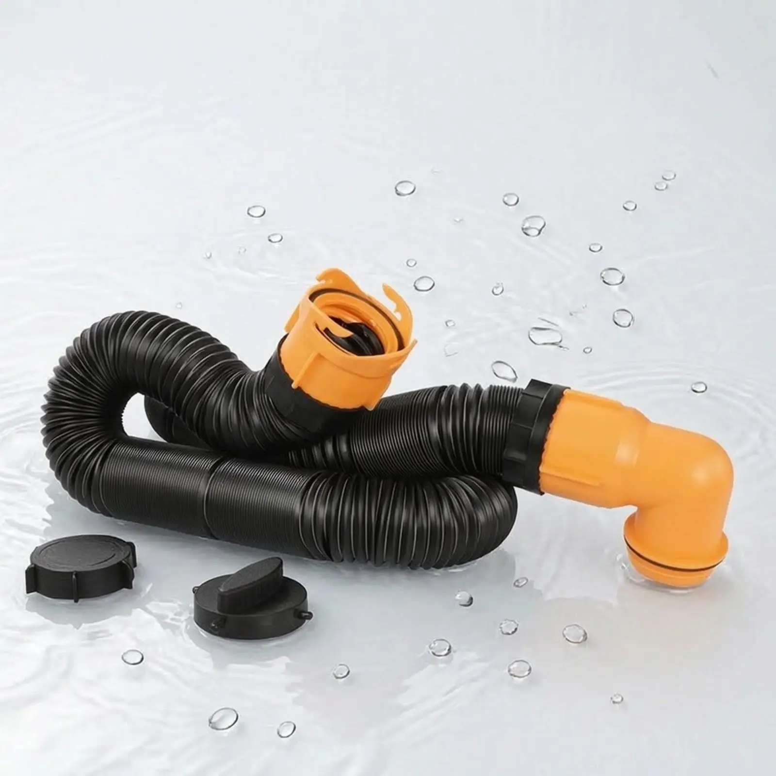 RV Sewer Hose 3 Inch Corrugated Drainage Pipe for Motorhome Travel Trailer Wastewater System