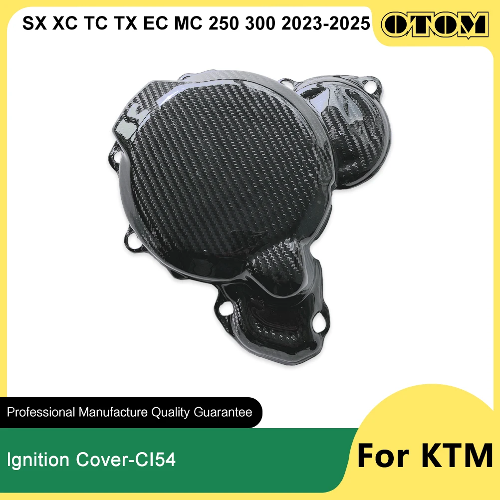 OTOM 2023-2025 Motorcycle Ignition Cover Guard Carbon Fiber Magneto Protector For KTM SX XC HUSQVARNA TC TX GASGAS EC MC 250 300