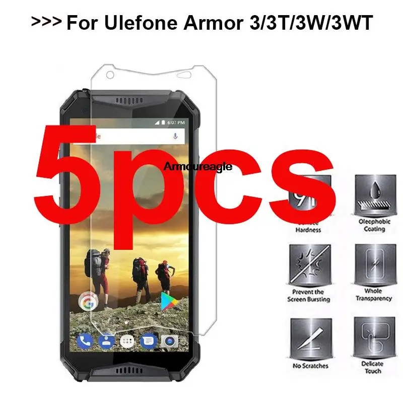 

5 шт. защитная пленка из закаленного стекла для Ulefone Armor 3 3T, взрывозащищенная защитная пленка для Ulefone Armor 3W 3WT