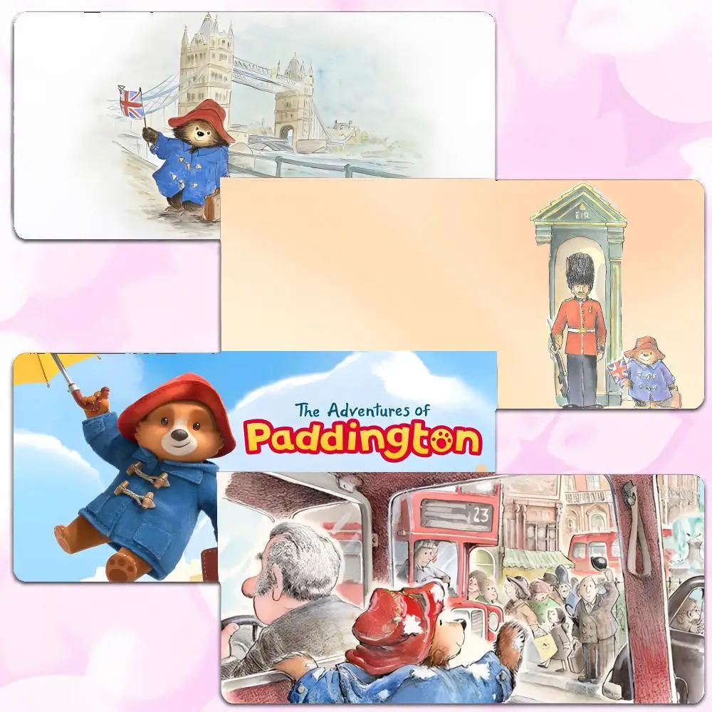 Character Literature Paddington Bear Mouse Pad Thick Lock Edge Gaming Desk Mat Large Size PC Mouse Pad Home decor