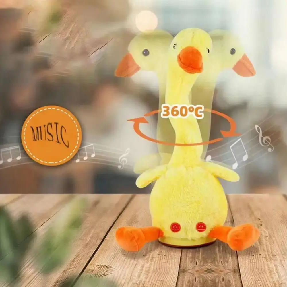 

Dancing Duck Electric Duck Plush Toy Singing Recording Repeating Dancing Talking Duck English Version What You Say
