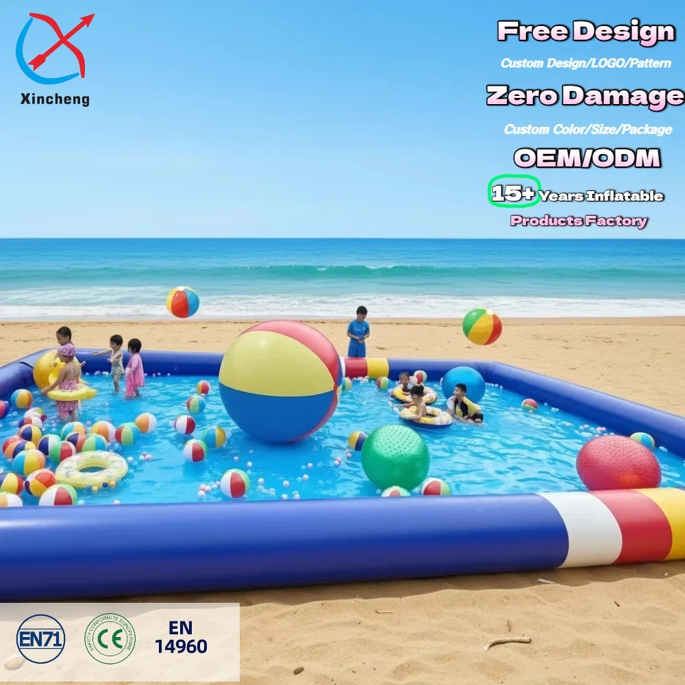 Huge Deep Pvc Inflatable Square Swimming Pool Adult Inflatable Pool for Sale