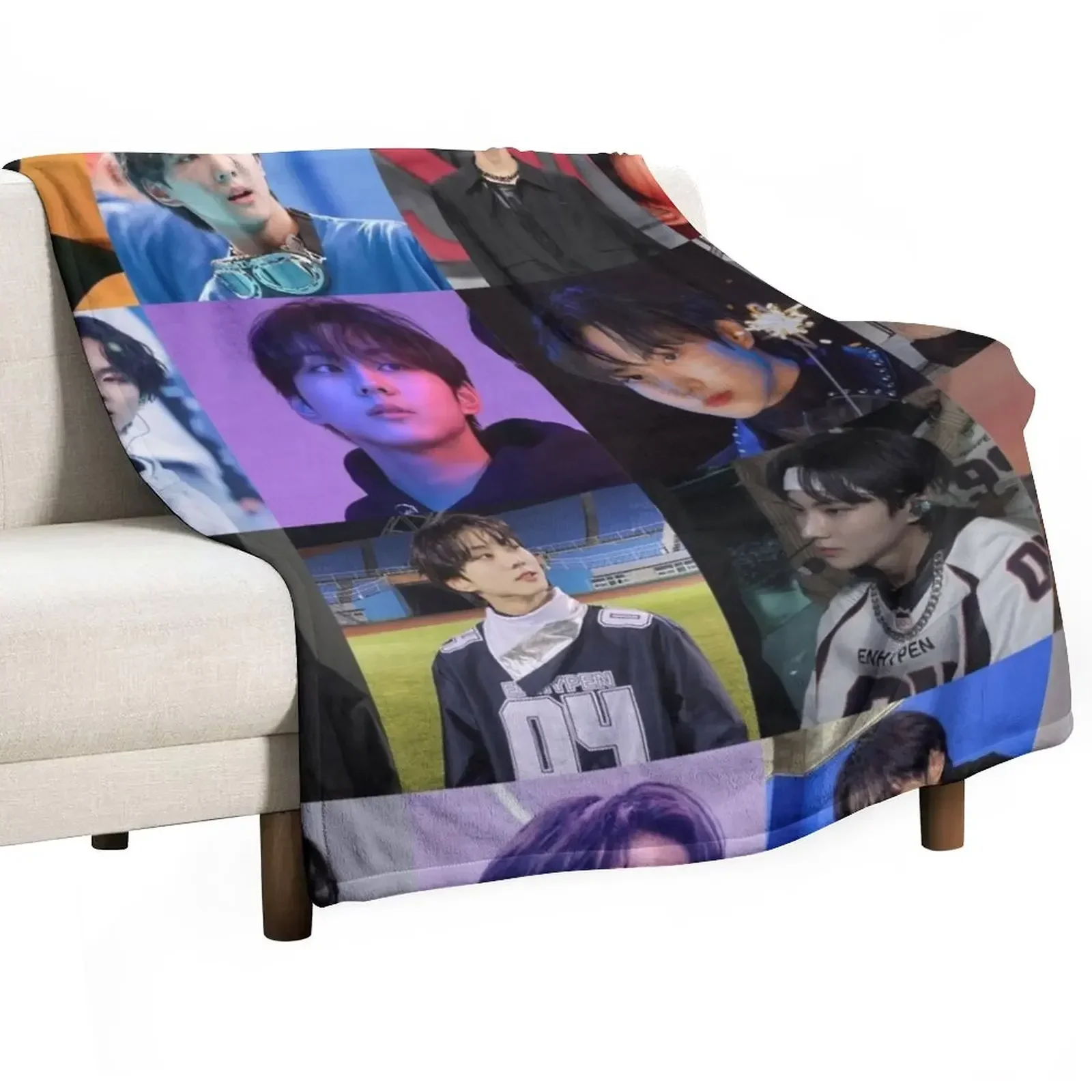 Jungwon Collage Throw Blanket Single Decoratives Blankets For Baby Thermals For Travel Blankets