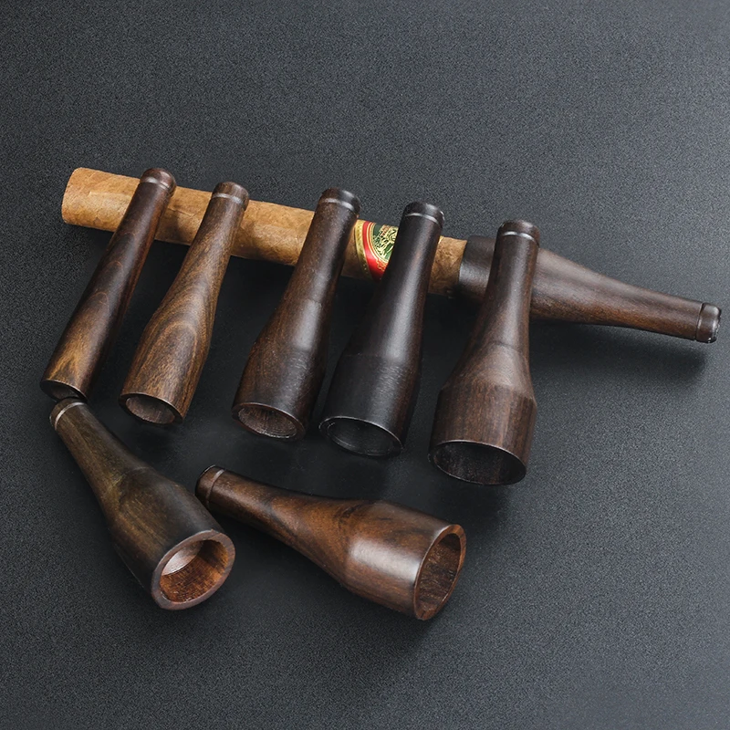 Wood Cigar holder Portable Cigar Mouthpiece Holder Cigar Tube Mouthpiece For One Short Cigar Holder