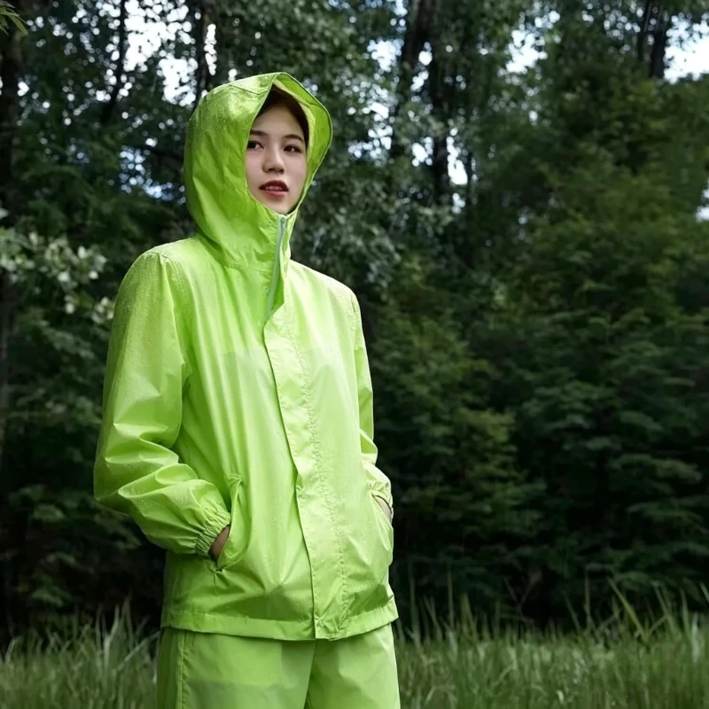 

Full Waterproof Split Raincoat Lightweight Rain Suit Great E-Bike Riding Long Hiking Trips Travel Portable Durable Rainwear