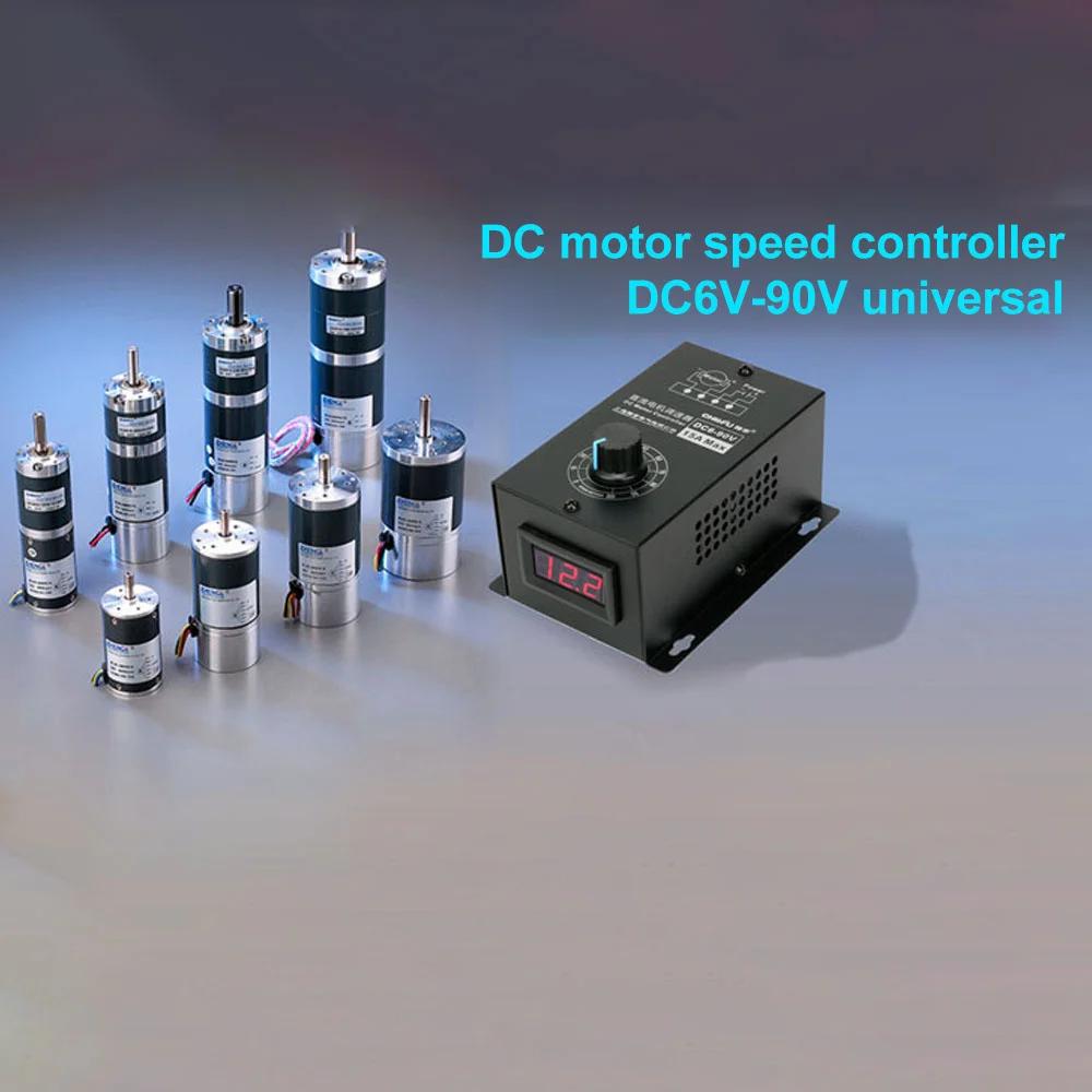 DC6~90V Motor Speed Controller Pulse Width Modulation Motor Governor High Power DC Motor Drive Control Module Screen Display