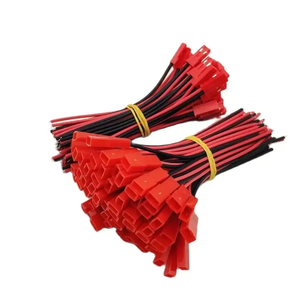 100Pairs DIY 2Pin JST Plug Connector Stable Electrical Connection Safe Terminal Connecting Wire Durable Compact Design