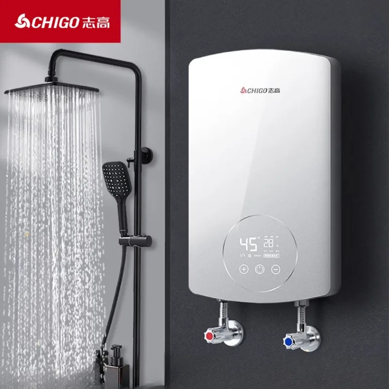 

Проточный электрический водонагреватель CHIGO 6500 Вт для дома, без накопительного бака, с различными вариантами мощности