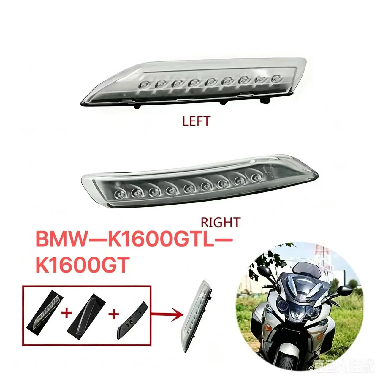 1/2Pcs Turn Signal Lights 12V Amber Motorcycle Indicator for BMW K1600GT K1600GTL K 1600 GT K1600 GTL K48 Accessories