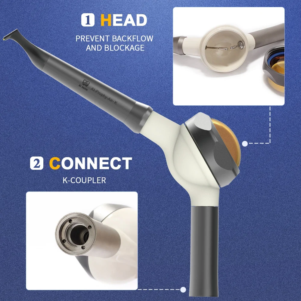 AI-Prophy-Air-K Dentals Oral Hygiene Handpiece with Intraoral Air Polishing System K Type Connect DentalsChair forTeeth Cleaning