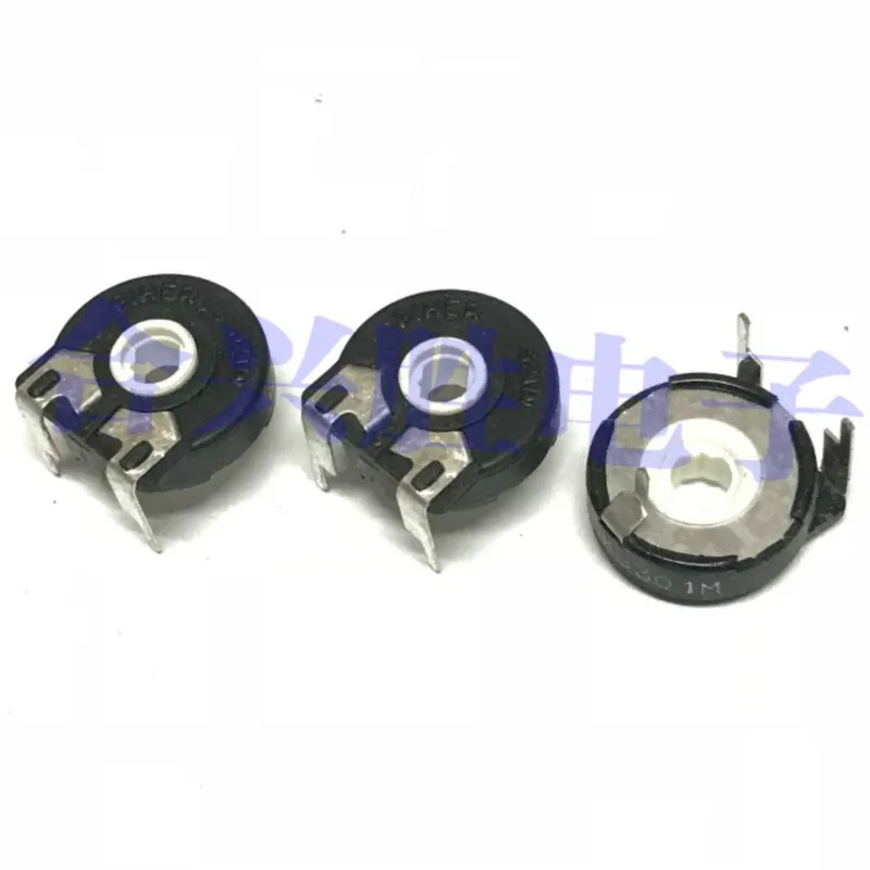 5 Pieces Vertical Fine Tuning Potentiometer PT15-250K Adjustable Resistance 3Pin Oval Inner Hole