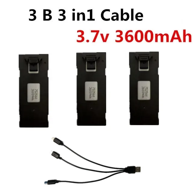 Accesorios de batería para Dron, piezas de repuesto originales, 3,7 V, 1800Mah / 3600 mah/hélice/YK8