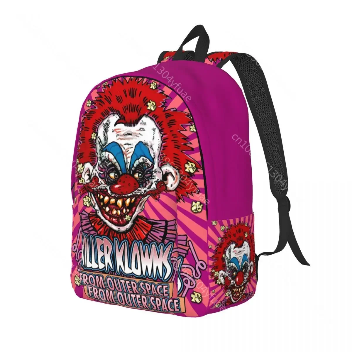 Killer Klowns From Outer Space Wax Backpack Horror Movie Cycling Backpacks Male Fashion School Bags High Quality Large Rucksack