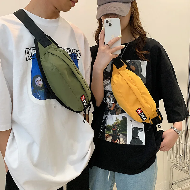 

Trendy Men's Casual Japanese Style Single Shoulder Bag Small Backpack Fashionable Canvas Chest Bag for Men Summer 2023