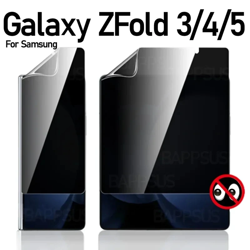 

2Pcs Outer Inner Privacy Anti Peeping Spy Screen Protector Cover For Samsung Galaxy Z Fold 2 3 4 5 Soft Hydrogel Films