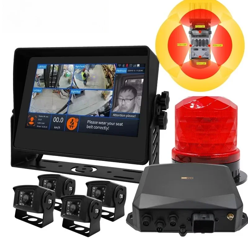 AI Proximity Warning Camera System For Forklift Collision Avoidance Safety Driving Monitoring Vehicle Safety Protection