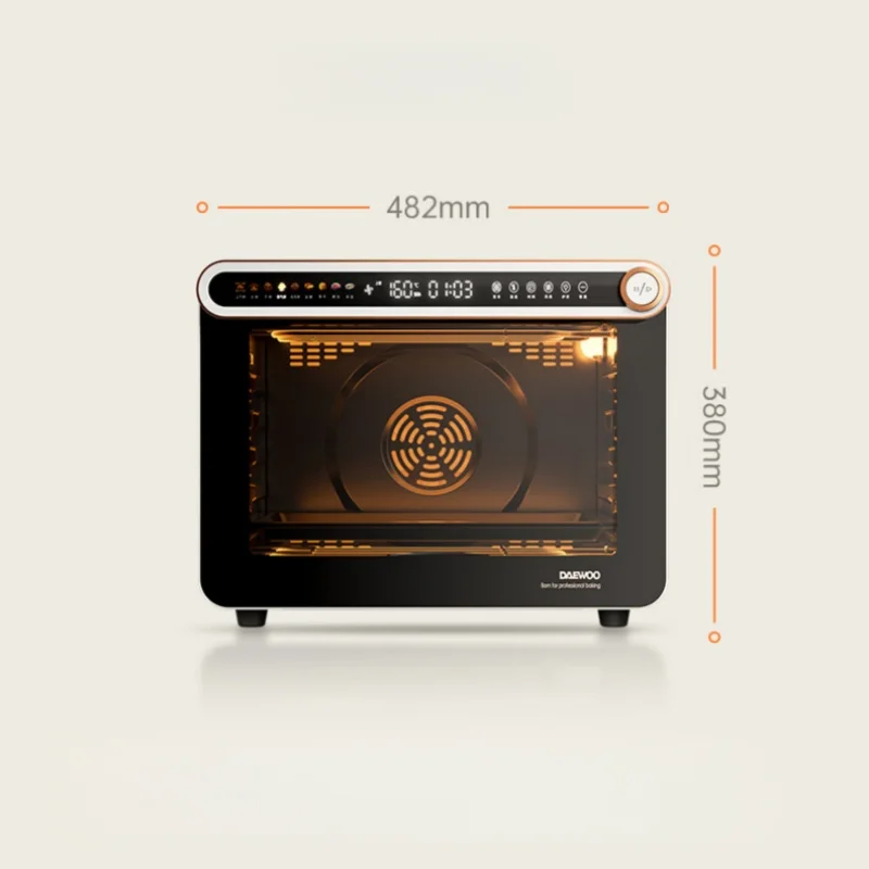 دايو 42L فرن حراري تجاري 3 رفوف مقلاة هوائية للخبز والمعجنات خبز كعك القمر المطبخ فرن متعدد الوظائف أبيض 220 فولت #4