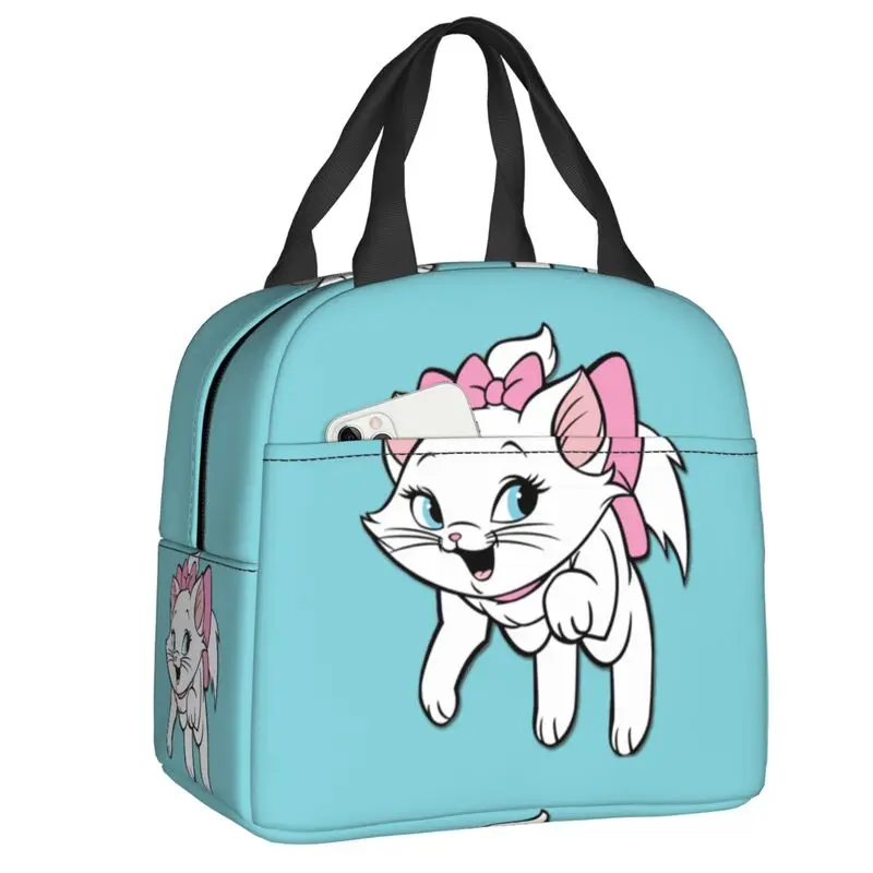 

Marie Cat Lunch Box Women Waterproof Cute Kitten Thermal Cooler Food Insulated Lunch Bag Reusable Picnic Tote Bags