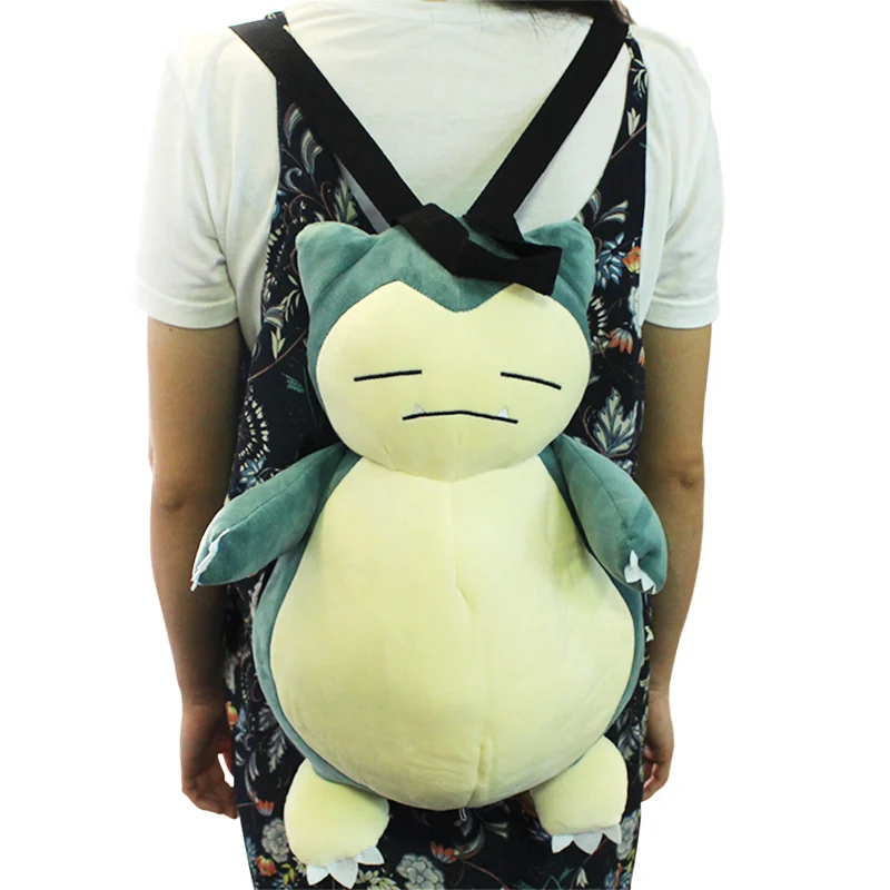 Śliczne Snorlax Eevee plecak Kawaii pluszowa torba tornister para plecak rekwizyty do Cosplay świąteczne prezenty dla dziewczyny chłopiec dziecko dzieci