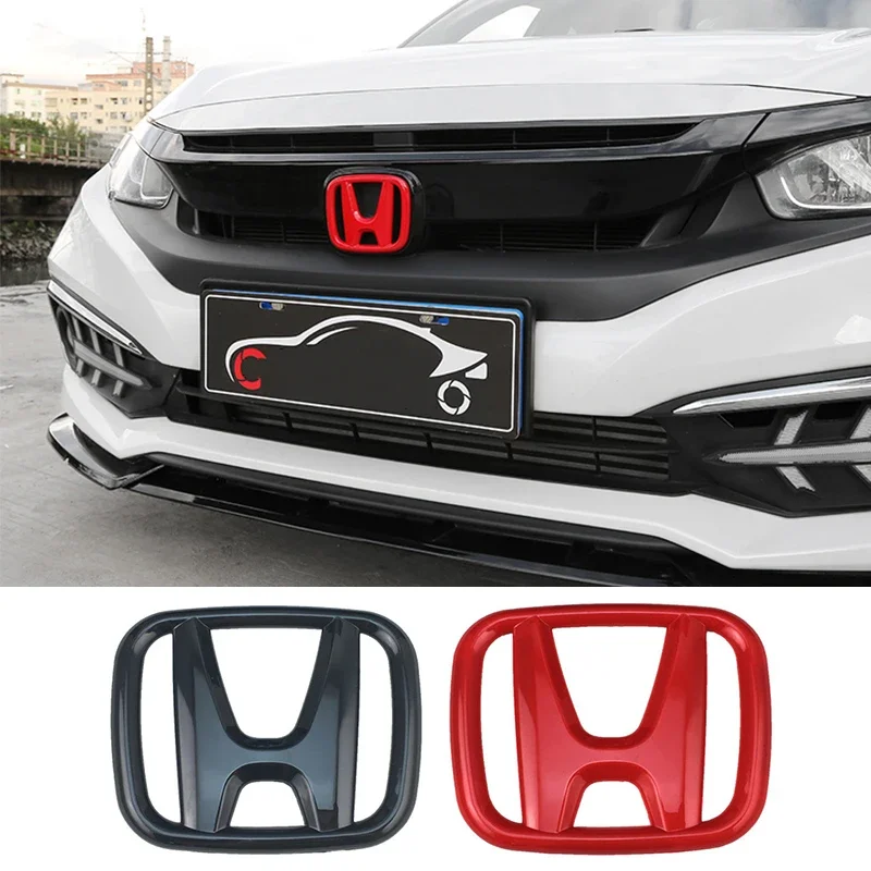 ABS Auto Steering Wheel Trunk Emblem Front Grille Logo For Honda Civic 2019 2018 2017 2016 Car Styling Decoration Accessories