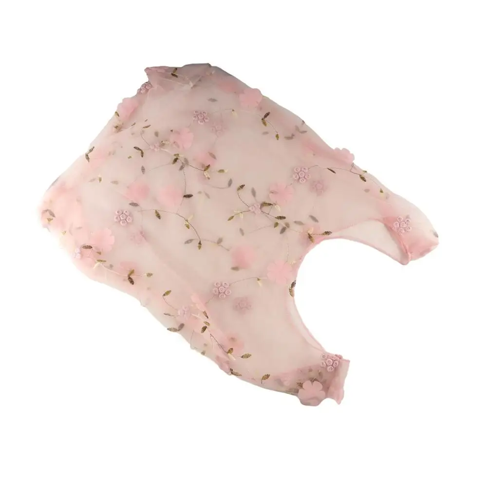 

Foldable Large Capacity Transparent Handbag Flower Cloth Embroidery Bag Mesh Storage Bag Shopping Bag Women