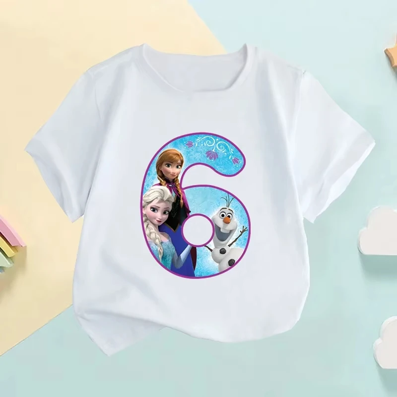 2026 جديد الطفل تي شيرت المجمدة عيد ميلاد الرقمية قميص مطبوع للبنين والبنات القطن الخالص جولة الرقبة تي شيرت #5