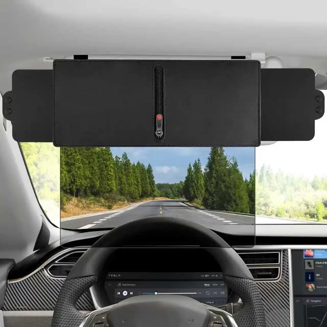 Car Sun Visor Extender Universal Car Visor Sunshade Extender with PC Lens Anti Glare Design Safe Automotive Interior Accessories