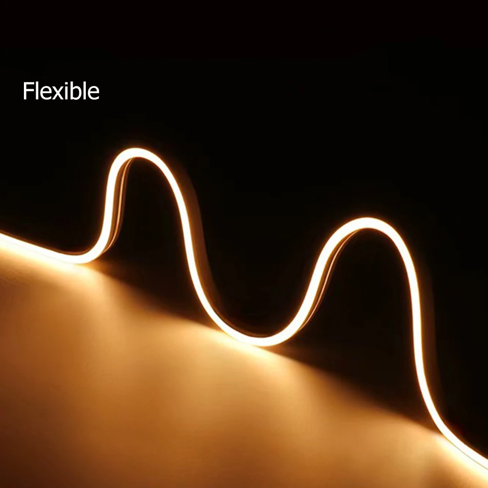 4mm Ultra Thin LED Neon Strip Light DC12V 24V Flexible Silicone Tube Neon Lights Display Cabinet Kitchen White 4000K 1m 5m 10m
