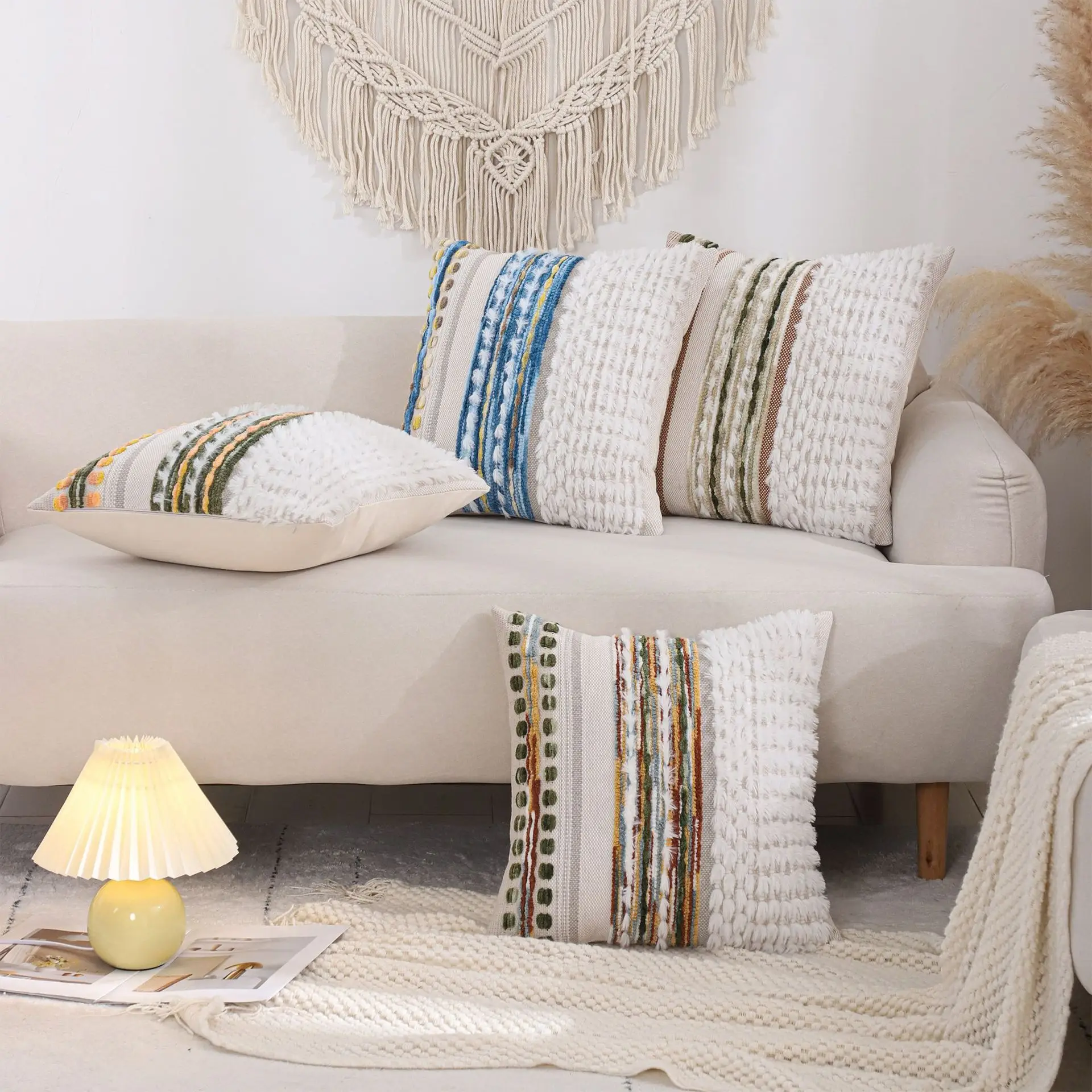 Jacquard Chenille Craftsmanship Simple Modern And Comfortable Universal Pillow Cover For Living Rooms