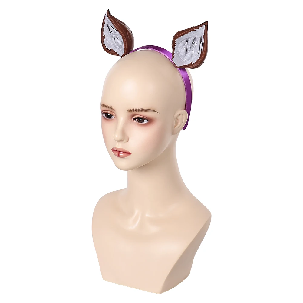 Game Rival Doreen Groene haarband met eekhoorn oor hoofdband Carnaval Party Rollenspel Props Outfits Accessoires